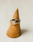 Naomi Eloise: 14k Gold and Diamond Stacker Ring