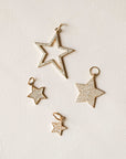 Naomi Eloise: 14k Gold Diamond Star Charms