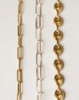 Naomi Eloise: 14k Gold Puffy "Gucci" Anchor Link Necklace