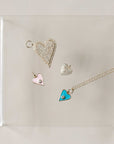 Naomi Eloise: 14k Gold Diamond Heart Pendants
