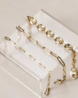 Naomi Eloise: 14k Gold Paperclip/Anchor Link Bracelets