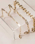 Naomi Eloise: 14k Gold Paperclip/Anchor Link Bracelets