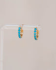 Naomi Eloise: 14k Gemstone  Huggie Earring