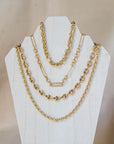 Naomi Eloise: 14k Gold Puffy "Gucci" Anchor Link Necklace