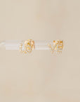 Naomi Eloise: 14k Diamond LO-VE Stud Earrings