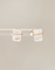 Naomi Eloise: Diamond Gemstone Chiclet Earring
