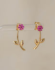 Naomi Eloise: 14k Gemstone Flora Earring