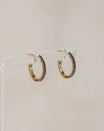 Naomi Eloise: 14k Gemstone  Huggie Earring