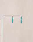 Naomi Eloise: 14k Gemstone  Huggie Earring
