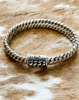 Men: Woven Sterling Silver Bracelet