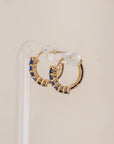 Naomi Eloise: 14k Gemstone  Huggie Earring