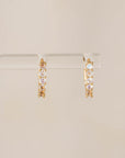 Naomi Eloise: 14k Gemstone  Huggie Earring