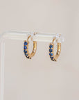 Naomi Eloise: 14k Gemstone  Huggie Earring