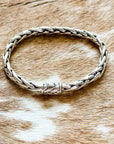 Men: Woven Sterling Silver Bracelet