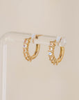 Naomi Eloise: 14k Gemstone  Huggie Earring