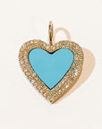 Naomi Eloise: 14k Gold Diamond Heart Pendants