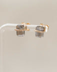 Naomi Eloise: Diamond Gemstone Chiclet Earring