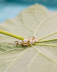 The Diamond Edit: 14k Pear-Shaped Diamond Huggie Earrings