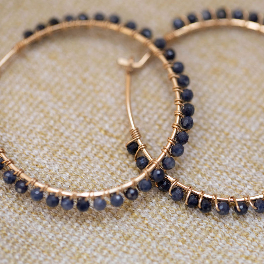 Gemstone Hoop Earring