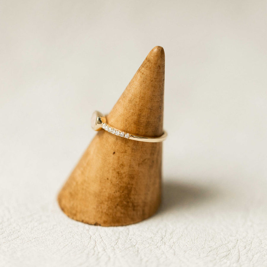 Naomi Eloise:  14k Gold and Diamond Stacker Ring