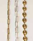 Naomi Eloise:  14k Gold Puffy "Gucci" Anchor Link Necklace