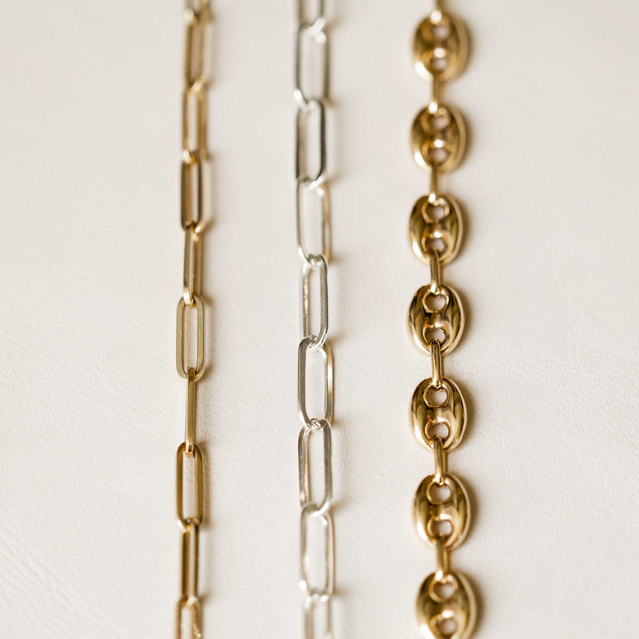 Naomi Eloise:  14k Gold Paperclip Chain Necklace