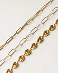 Naomi Eloise:  14k Gold Paperclip Chain Necklace