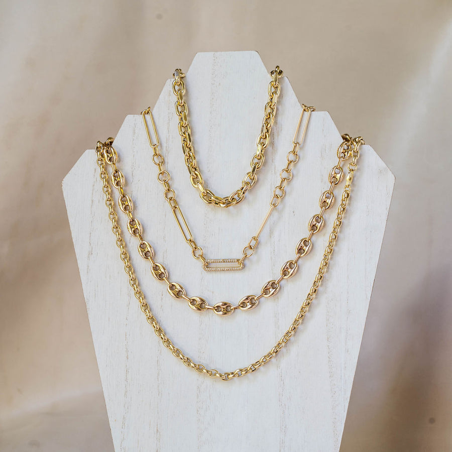 Naomi Eloise:  14k Gold Paperclip Chain Necklace