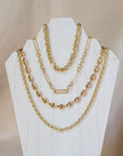 Naomi Eloise:  14k Gold Puffy "Gucci" Anchor Link Necklace