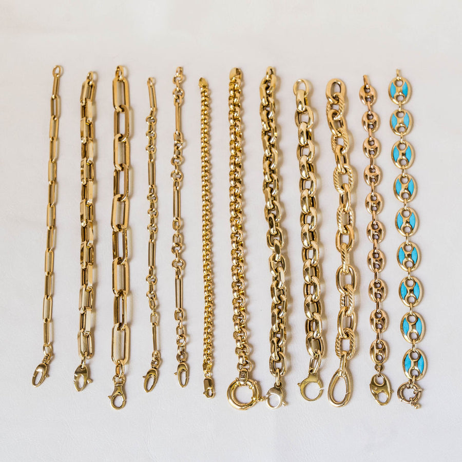 Naomi Eloise: 14k Gold Chain Link Bracelet