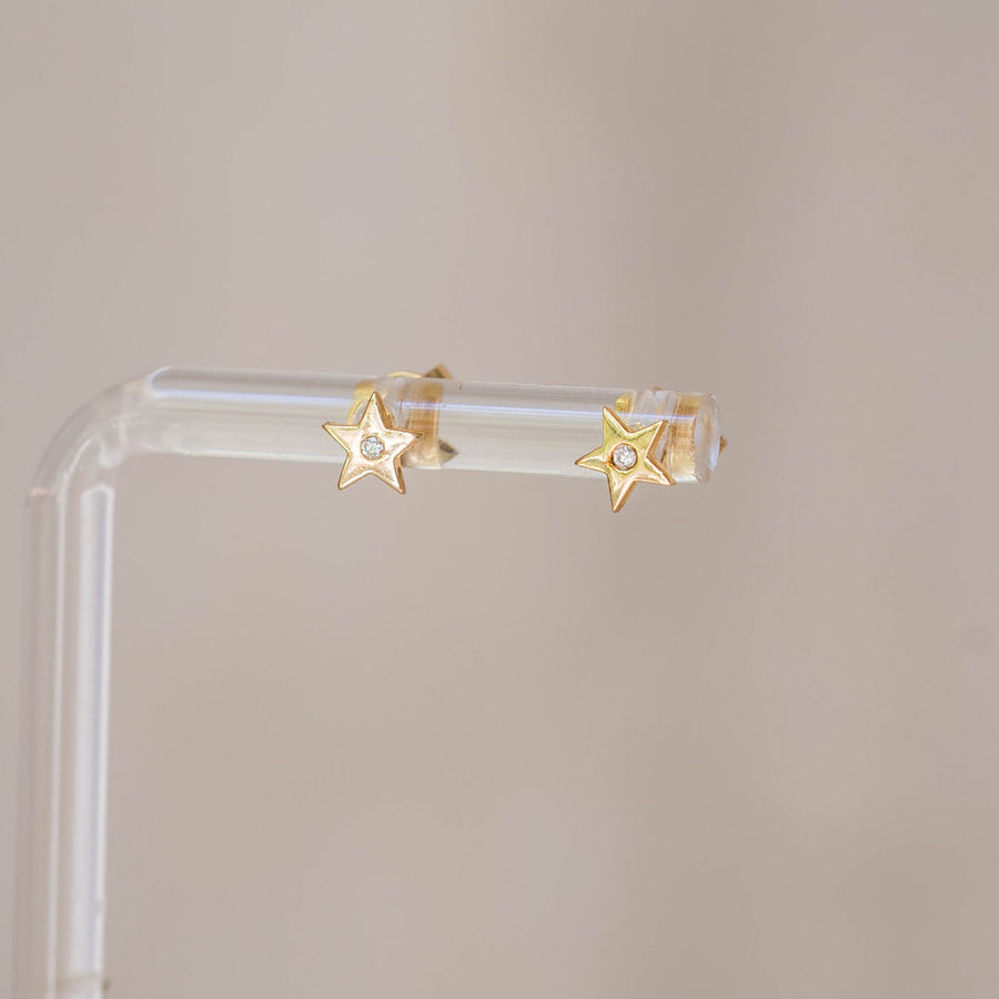 Naomi Eloise: 14k Diamond Star Stud Earring