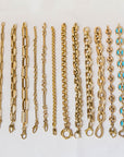 Naomi Eloise: 14k Gold Rolo Chain Bracelet