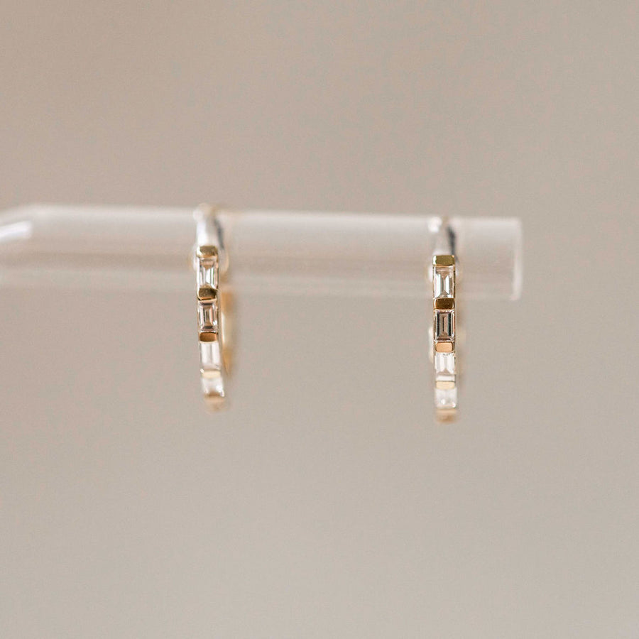 Naomi Eloise: Baguette Diamond Huggie Earring