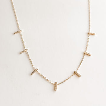Naomi Eloise:  14k Gold Diamond Spike Necklace