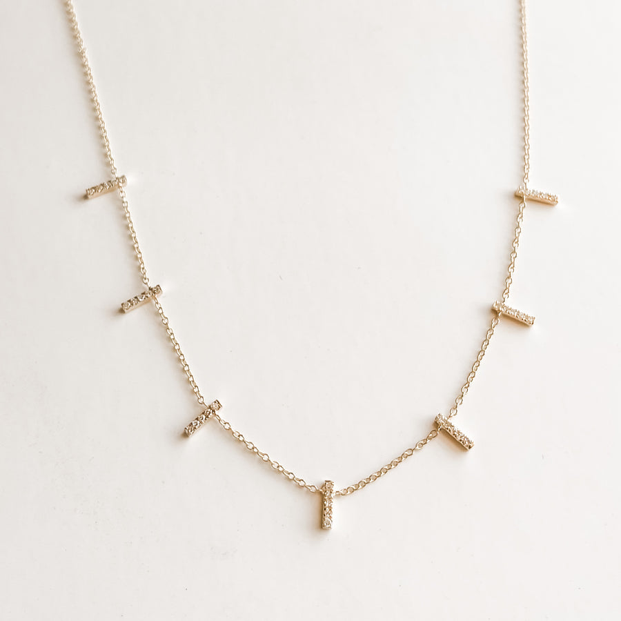 Naomi Eloise:  14k Gold Diamond Spike Necklace