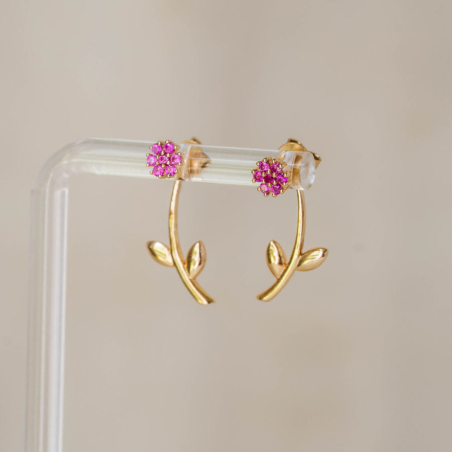 Naomi Eloise: 14k Gemstone Flora Earring