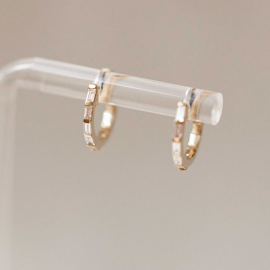 Naomi Eloise: Baguette Diamond Huggie Earring